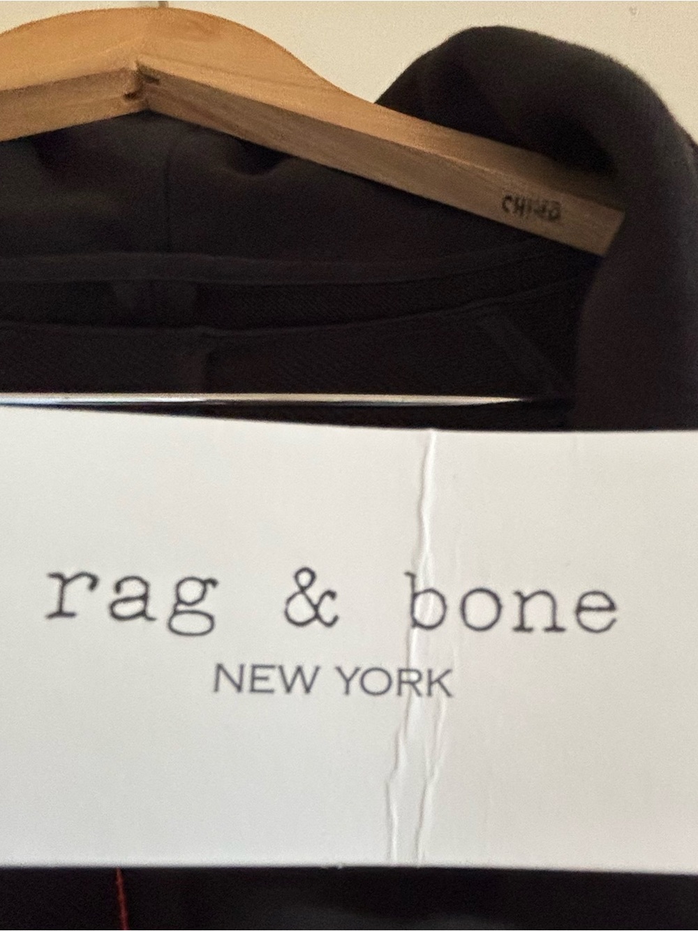 Rag & Bone Black Extra Long Women’s Coat with Safety Pin Accents - Picture 5 of 6